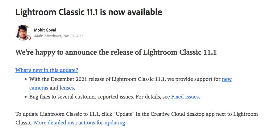 Adobe добавила поддержку a7IV и новой оптики в Lightroom