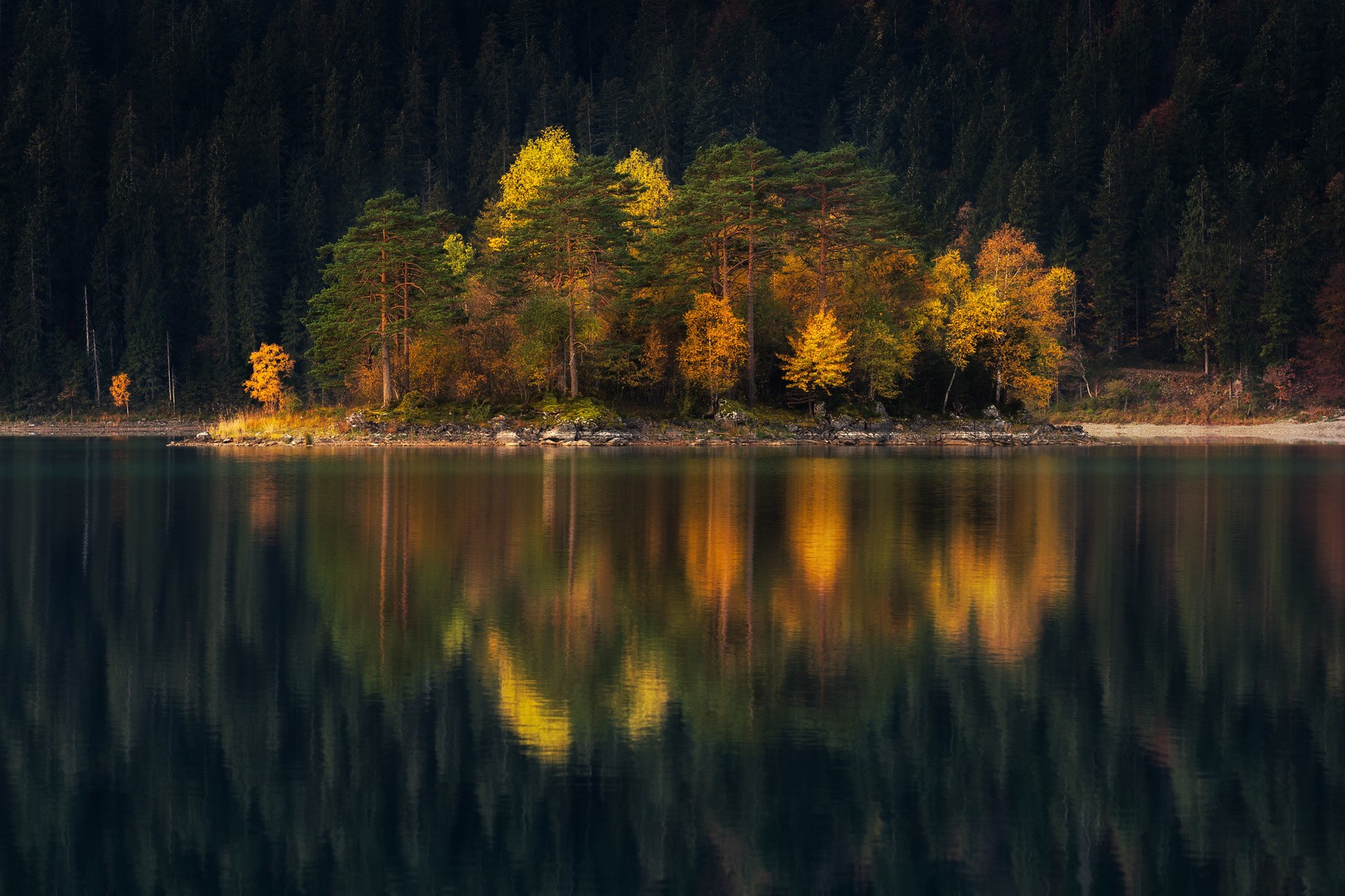 Озеро Айбзее, Бавария.