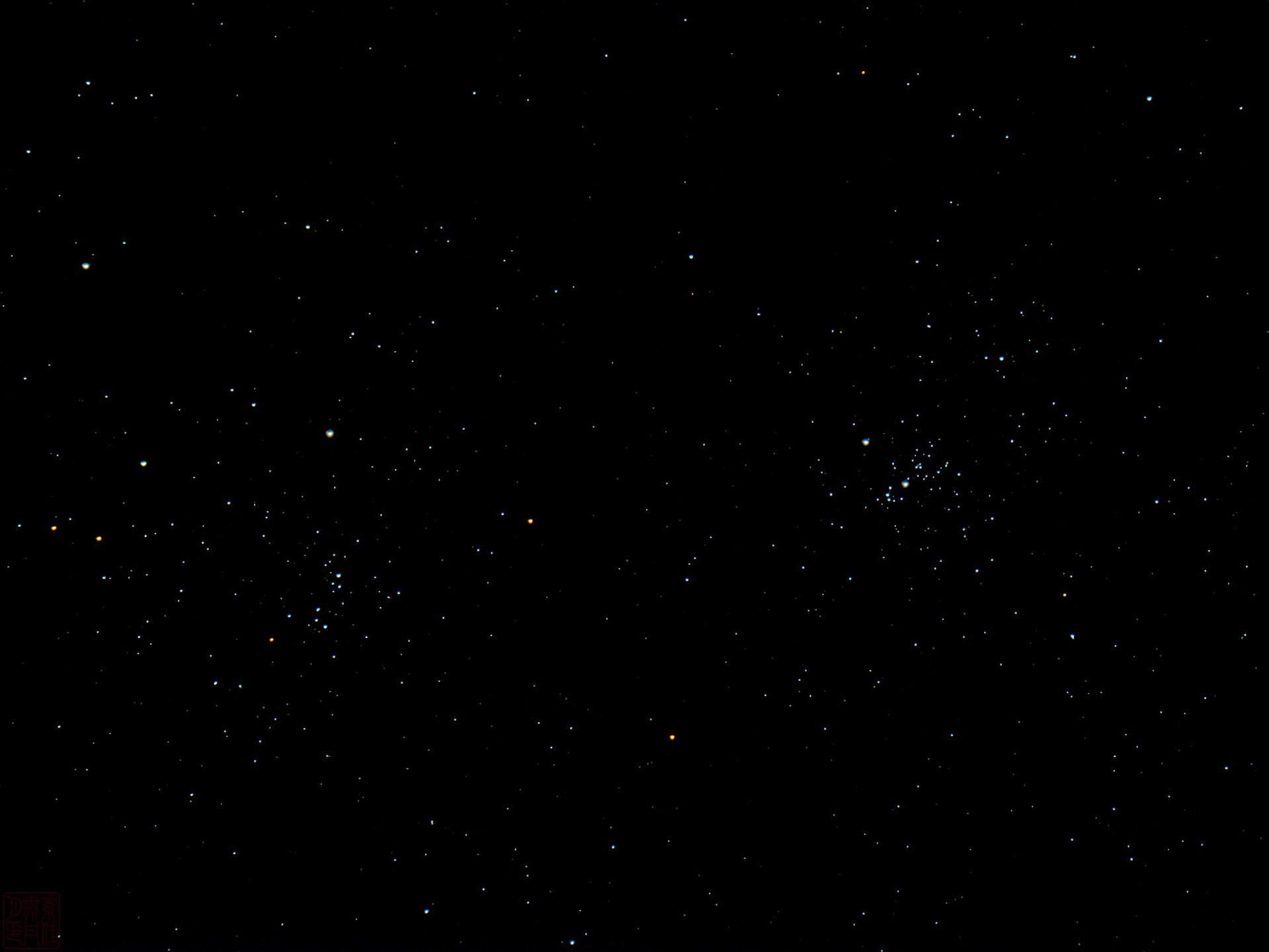 Двойное скопление в Персее (NGC 884/869)