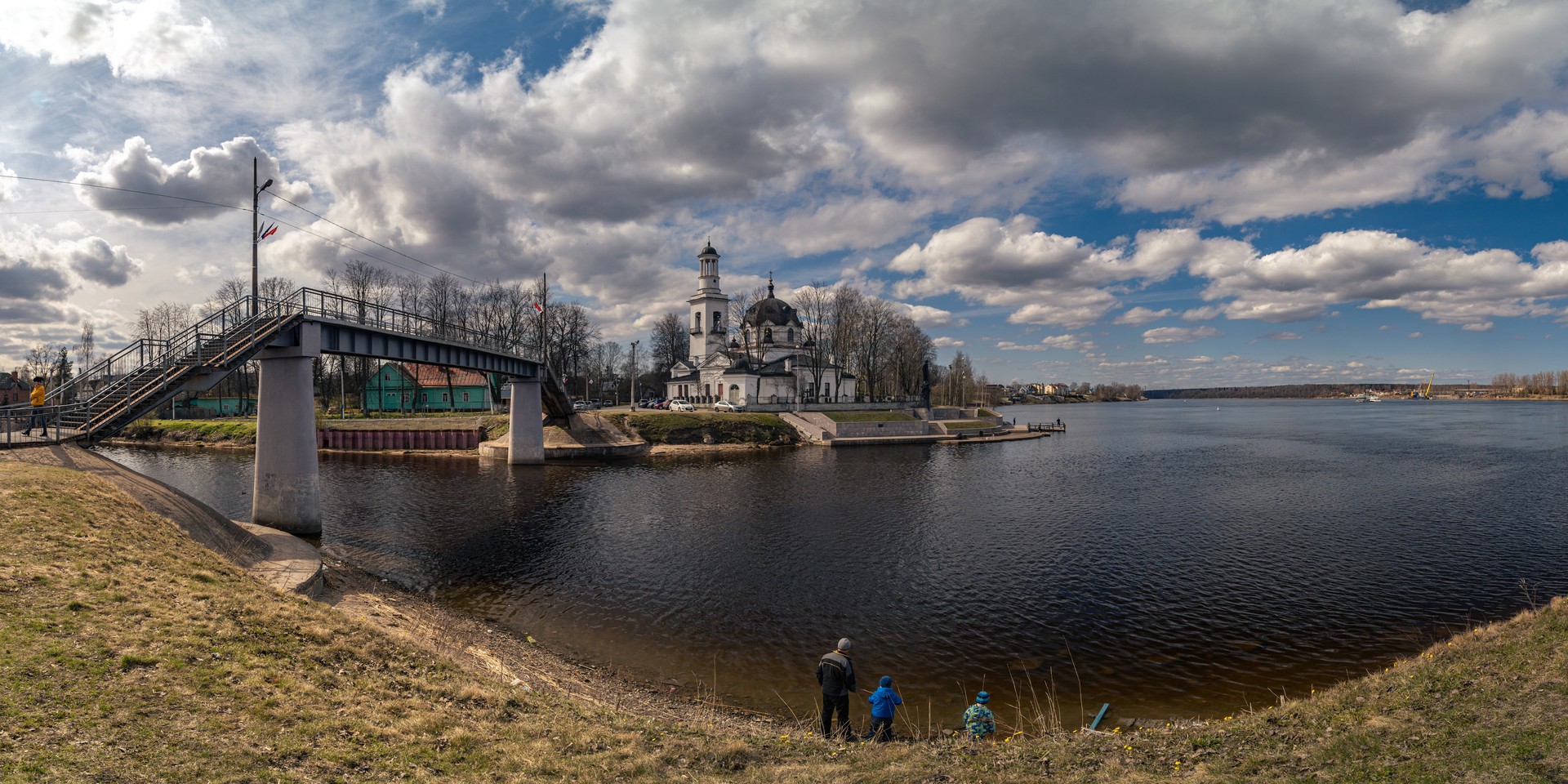 Устье реки Ижора, река Нева