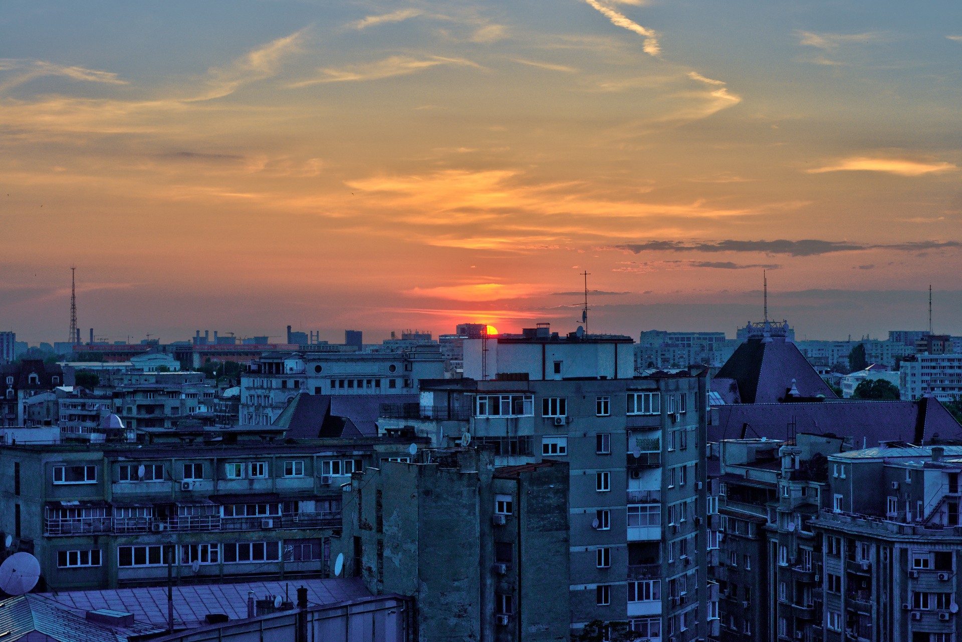 Bucharest sunset