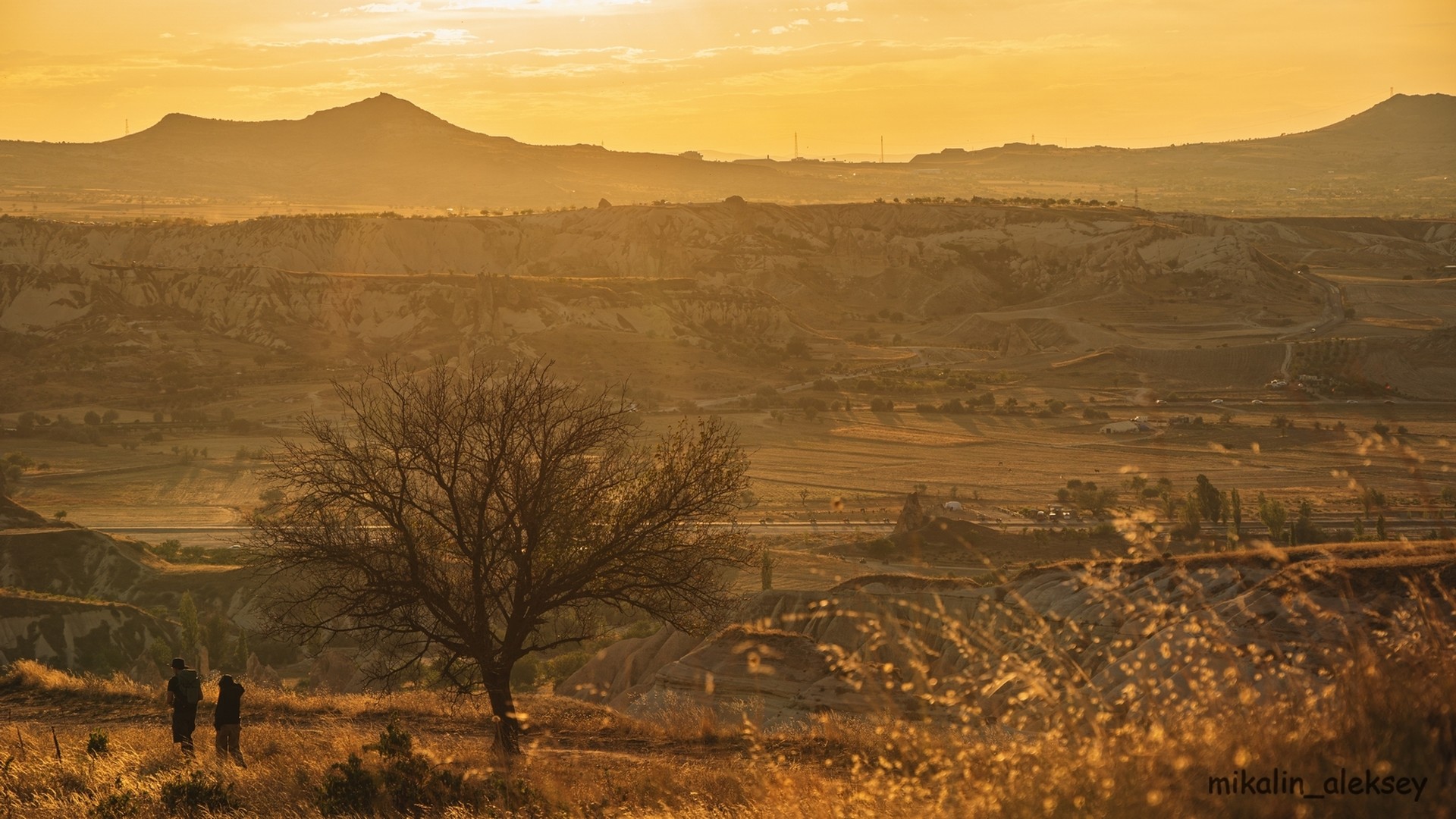 Sunset in the pink valley