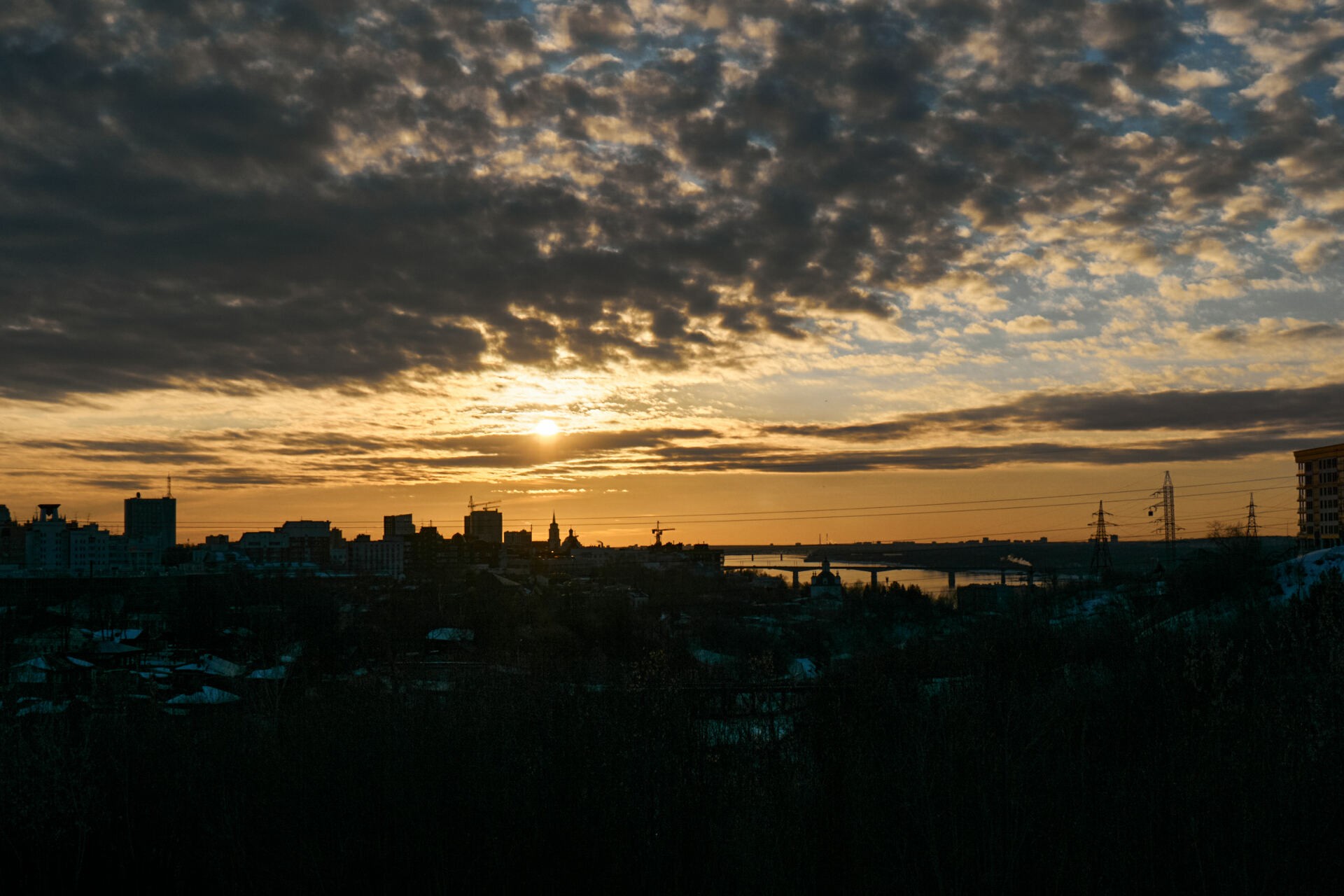 Закат над городом. Пермь